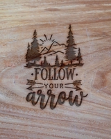 Follow Your Arrow: Family Camping Planner & Vacation Journal Adventure Notebook | Rustic BoHo Pyrography - Warm Wood 1650075200 Book Cover