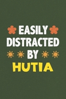 Easily Distracted By Hutia: Hutia Lovers Funny Gifts Dot Grid Journal Notebook 6x9 120 Pages 1679759809 Book Cover