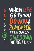 When Life Gets You Down: Notebook 6x9 Checkered White Paper 118 Pages - Motorcycle - Bike Riding 1082402923 Book Cover