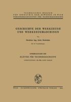 Geschichte Der Werkzeuge Und Werkzeugmaschinen 3211805907 Book Cover