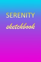 Serenity: Sketchbook Blank Imaginative Sketch Book Paper Pink Blue Gold Custom Letter S Personalized Cover Teach & Practice Drawing for Experienced & Aspiring Artists & Illustrators Creative Sketching 1709767448 Book Cover