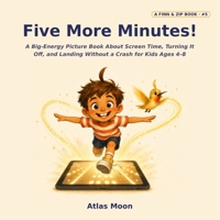 Five More Minutes!: A Big-Energy Picture Book About Screen Time, Turning It Off, and Landing Without a Crash for Kids Ages 4-8 (Finn & Zip) B0H8RT9N6D Book Cover