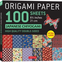 Origami Paper 100 sheets Japanese Chiyogami 8 1/4" (21 cm): Extra Large Double-Sided Origami Sheets Printed with 12 Different Patterns 0804855137 Book Cover