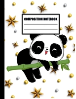 Composition notebook: Pretty Panda College Ruled Notebook for School, University and College. Nifty Lined Journal for Students, Kids and Teens for Writing & Notes 1651747873 Book Cover