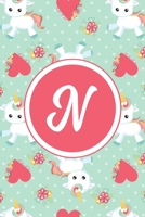 N: Monogrammed 2020 Weekly Planner For Women And Teen Girls - Cute Unicorn Hearts, January 2020 - December 2020 (6"x9") 1702053857 Book Cover