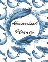 Homeschool Planner: Blue Ocean Themed 8.5 x 11 150 Page Homeschooling Agenda Logbook for Homeschooled Students K-12 1074427394 Book Cover