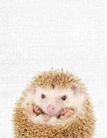 Cute Animal Composition Book Hedgehog: 8.5 x 11'', 200 Wide Ruled Pages, Notebook for School Softcover Canvas Design: Large notebook journal for ... college (Peekaboo animal notebook) (Volume 8) 1975899717 Book Cover