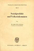 Sozialprodukt Und Volkseinkommen 3428008316 Book Cover