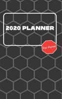 2020 Planner For Purse: January 2020 - December 2020 - Monthly Dated With Year At A Glance and Notes Pages (Gift Calendar) (Black Hexagons) 1711503215 Book Cover