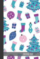 christmas stuff: small lined Christmas Pattern Notebook / Travel Journal to write in (6'' x 9'') 120 pages 1709949236 Book Cover