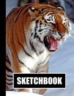 Sketchbook: Tiger Cover Design - White Paper - 120 Blank Unlined Pages - 8.5" X 11" - Matte Finished Soft Cover 1704368812 Book Cover