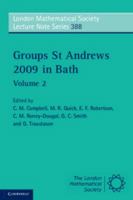 Groups St Andrews 2009 in Bath: Volume 2 0521279046 Book Cover
