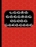 Large Hexagon Paper Notebook: Orange cover, 100 pages (or 50 sheets) of honeycomb paper, 8.5x11 in., glossy 172443358X Book Cover