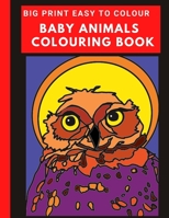 Big Print Baby Animals Colouring Book: Fun colouring with jokes for every animal B08HRTRF92 Book Cover