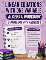Algebra Workbook Linear Equations With One Variable B08FP7QCKW Book Cover