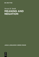 Meaning & Negation 9027932778 Book Cover