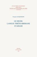 Le Deuri: Langue Tibeto-Birmane d'Assam 9042917113 Book Cover