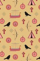 Viking Pattern - Go To Valhalla 24: Graph Paper 5x5 Notebook for Norse Mythology Lovers 1099716888 Book Cover