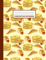 Composition Notebook: Food Pattern Cover Design College Ruled 120 Blank Lined Pages 8.5 X 11 Matte Finished Soft Cover 1691106348 Book Cover