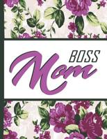 Best Mom Ever: Boss Mom Beautiful Purple Foral Blossom Pattern Composition Notebook College Students Wide Ruled Line Paper 8.5x11 Inspirational Gifts for Woman Nature Lovers Gentle Spirits 1091757194 Book Cover