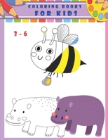 COLORING BOOKS FOR KIDS: 動物 塗り絵 子供のための ,未就学児、3-5年 ,男の子と女の子の年 ,男の子と女の子のための塗り絵, B08GLP41L8 Book Cover