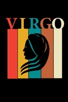 Virgo: Vintage Retro Virgo Zodiac Birthday College Ruled Journal Notebook 1692154885 Book Cover