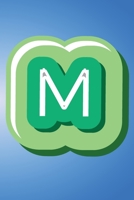 confetti monogaram notebook letter M: Letter M Initial Monogram Notebook Pretty Confetti Glitter Monogrammed Blank Lined Note Book Writing Pad ... Size 6x9 Paperback initial monogram letter 166028550X Book Cover