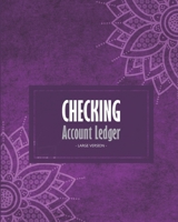 Checking account ledger - Large version: Checkbook log Checkbook register notebook Personal Checking Account Balance Register 101 pages, 8x10 Paperback on the cover: purple background with flower patt 1708229388 Book Cover