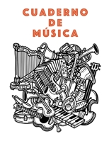 Cuaderno De Musica: Músicos Composición Libro Instrumento Manuscrito Personal Papel Piano Guitarra Estándar 13 Bastón Cuaderno grande / Diario Regalo ... Tapa blanda, Acabado mate (Spanish Edition) B083XVDTFP Book Cover