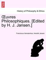 Oeuvres Philosophiques Hemsterhuis, Volume 1... 1241475202 Book Cover