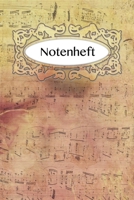 Notenheft: Extra dickes Notenheft im Vintage Stil für begeisterte Musik Schüler und Schülerinnen. Ein tolles Geschenk für die Musik Klasse! 1795654112 Book Cover