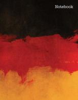 Notebook: College Ruled 8.5 x 11 Journal 100 Pages - Artistic Germany Flag - German Flag Notebook 1081590157 Book Cover