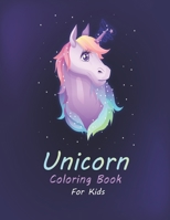 Unicorn coloring book: for kids ages 4-8 size 8.5"x11" finishing cover matte B084DG1BQS Book Cover