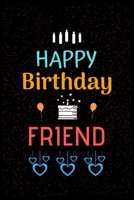 HAPPY Birthday FRIEND: Happy Birthday Friend Notebook & Sketchbook Journal for dear friends, 100 Pages, 6x9 Unique Birthday Diary, ... Birthday Gift. 1710118709 Book Cover