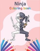 Ninja Coloring book: Coloring Book For Kids 3-8 Gift (32) Pages (8.5 x 11 inches) Cartoon Warrior Ninjas in Action B08QG24LV1 Book Cover