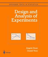 Design and Analysis of Experiments (Springer Texts in Statistics) 0387985611 Book Cover