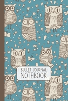 Bullet Journal: Lovely Owls Dotted Grid Notebook with 110 Numbered Pages (6x9 inches) Mellow Blue 1707846359 Book Cover