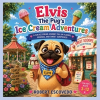 Elvis The Pug's Ice Cream Adventures: A Sweet Children's Picture Book About Ice Cream, Friendship, Fun Facts, and Learning for Kids Ages 3 and up B0H6TJK1X6 Book Cover