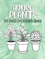 House Plants 24 Page Coloring Book B0C47TGW6D Book Cover