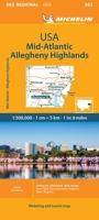 Michelin USA: Mid-Atlantic, Allegheny Highlands Map 582 206717522X Book Cover