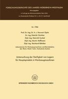 Untersuchung Der Steifigkeit Von Lagern Fur Hauptspindeln in Werkzeugmaschinen 366306459X Book Cover