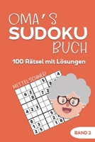 Oma's Sudoku Buch -100 Rätsel mit Lösungen - Band 2 - Mittelschwer: Beschäftigung Rätselheft - Gedächtnistraining mit Senioren - Entspannung Geschenk für Oma B08R3CF684 Book Cover