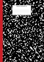 Marble Notebook A4: Black and Red Spine College Ruled Journal: 13 (School Exercise Books a4) 1989790585 Book Cover