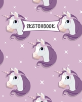 Sketchbook: Kawaii Unicorn Sketch Book for Kids | Practice Drawing and Doodling | Sketching Book for Toddlers & Tweens 1671623118 Book Cover