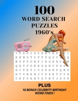 100 WORD SEARCH PUZZLES - 1960'S B08B37VTRT Book Cover