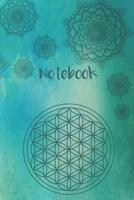 Notebook : Notebook 6 X 9 / 120 Squared Pages/ Flower of Life/ Sacred Geometrie/ for Spirituality/ Yoga/ Meditation/ Affirmations 1706614551 Book Cover