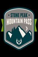 Stone Peak Mountain Pass: Camping Notebook, Lined Blank Book For Notes, 6 x 9, 120 White Color Pages, Matte Finish Cover 1692779052 Book Cover