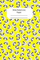 Cute Baby Panda Theme Wide Ruled Line Paper 1674224028 Book Cover