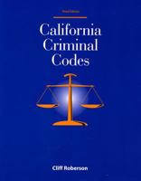California Criminal Codes 1928916244 Book Cover