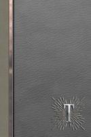 T: Meetings Notebook for Social Worker with Custom Interior: Personalized Monogram Initial Beveled Silver & Leather Effect 6 x 9 inch - 121 Pages 1078094721 Book Cover